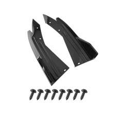 Car Side Skirt Universal Protector Kit 2 Piece Anti Scratch Carbon Fiber ABS Rear Bumper Lip Spoiler Black