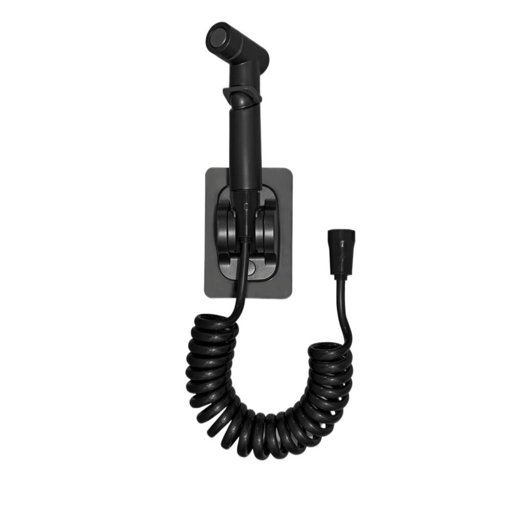 Handheld Bidet Sprayer Kit Black 3 In 1 G1/2 Inch Double Outlet Toilet Shower Angle Valve 9382693105202