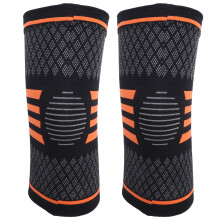 Orange Knee Brace Pad Compression Support for Sports Outdoor Running