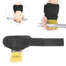 Yellow Sport Power Training Wristbands and Pull Up Hooks for Gym
