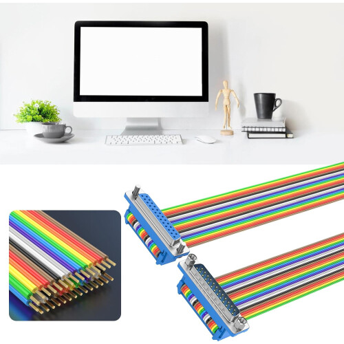 DB25 Parallel Male to Female Printer Cable 0.5m Speed Data Transfer with Secure Screw Lock 2
