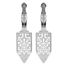 2 Pieces Stainless Steel Gothic Absinthe Spoons with Ergonomic Handle and Classic Hollow Design