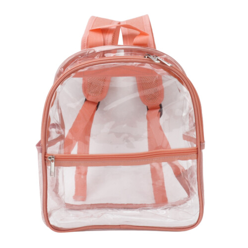 Waterproof PVC Clear Backpack, Heavy Duty See Through Bookbag with Get Through Security Feature, Ample Roomy Interior, Multiple Pockets for Organized