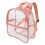 Waterproof PVC Clear Backpack, Heavy Duty See Through Bookbag with Get Through Security Feature, Ample Roomy Interior, Multiple Pockets for Organized 3