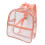 Waterproof PVC Clear Backpack, Heavy Duty See Through Bookbag with Get Through Security Feature, Ample Roomy Interior, Multiple Pockets for Organized 6