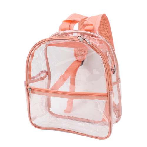 Waterproof PVC Clear Backpack, Heavy Duty See Through Bookbag with Get Through Security Feature, Ample Roomy Interior, Multiple Pockets for Organized 1