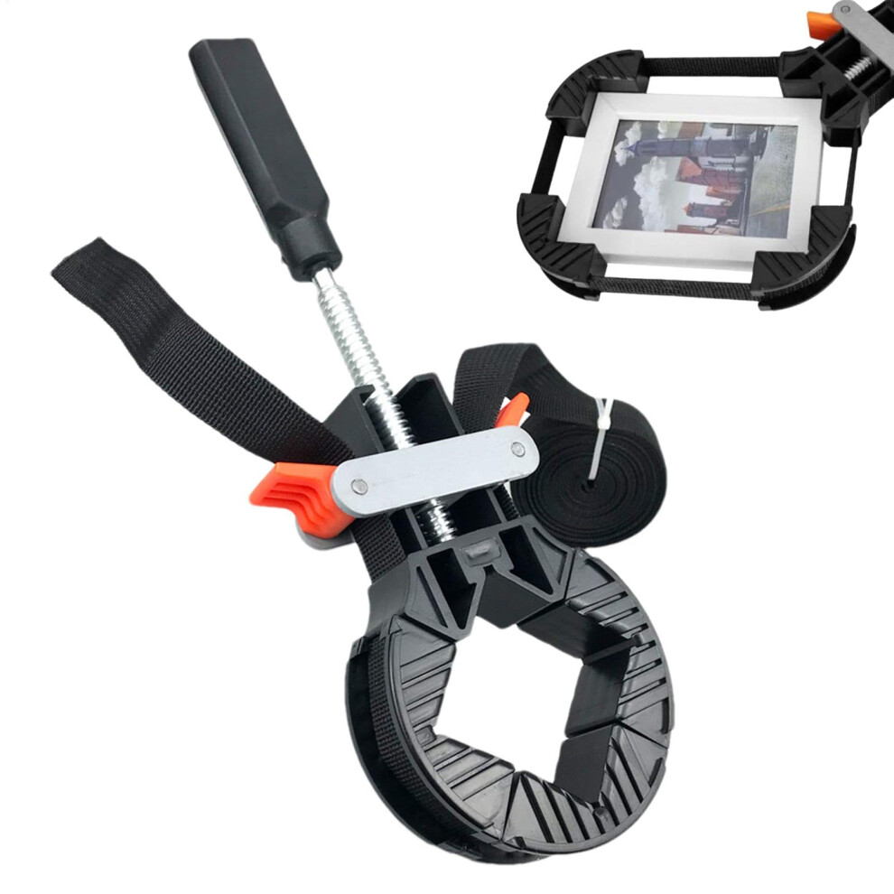 Adjustable Woodworking Strap Clamp And Corner Clamp For Frames And Irregular Shapes With Soft Jaws 9199774967471