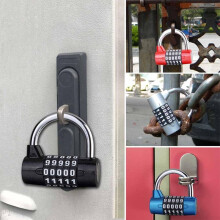 HeavyDuty 5Digit Combination Padlock for Gym Lockers, Cabinets and Doors, Durable Zinc Alloy, Black