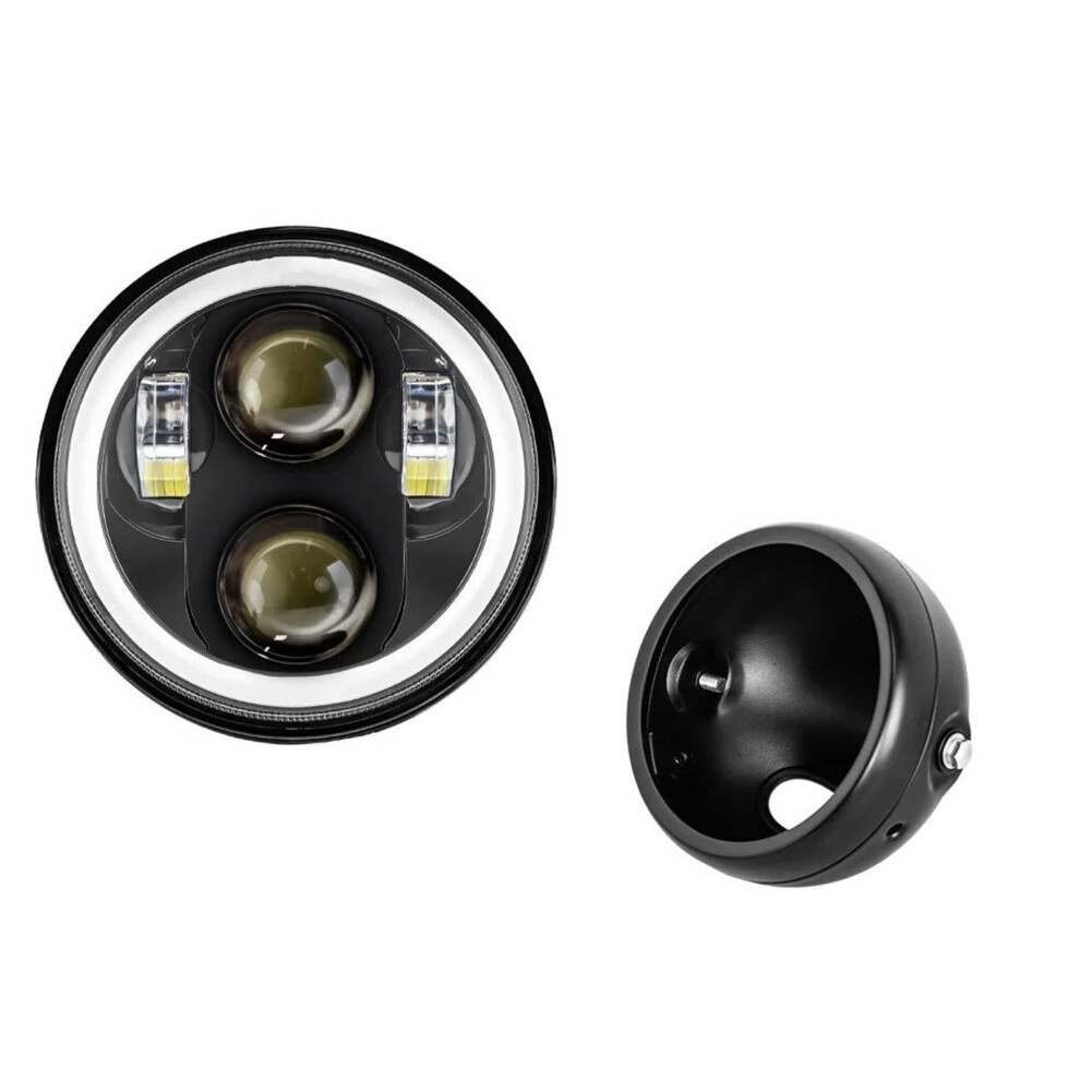 Motorcycle Led Headlight 6.5 Inch Round Enhanced Visibility For Suzuki Sportster Cafe Racer 9347817515121