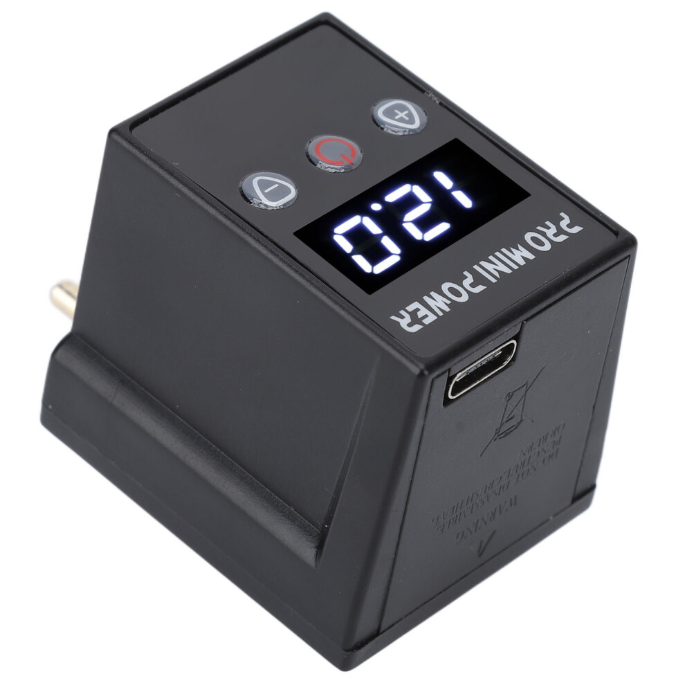 Cordless Tattoo Power Supply 8H|1800mAh|36x35x41mm|USB C