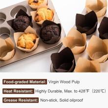 200 Pirottini per Cupcake un Forma di Tulipano, Supporti per Pirottini per Muffin per Pirottini, Pirottini per Cupcake Resistenti al Grasso per Feste,