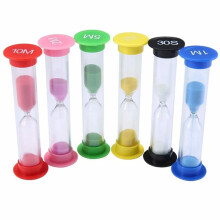 6 Stück Sanduhr Aus Kunststoff, Sanduhr, Sanduhr, Sanduhr, Klein, 30 Sek./1 Min./2 Min./3 Min./5 Min./10 Min. Sanduhr-Timer