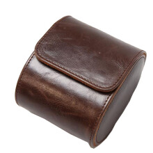 1-Slot Watch Roll Travel Case Portable Vintage Leather Watch Display Case Watch Storage Box Watch Organizers Brown S