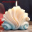 3D Shell Shaped Candle Silicone Mold Wave Striped Shell Cake Chocolate Silicone Mold Soap Mold Water Wave Shell Mold,C 2
