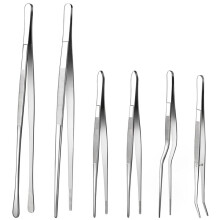 Kit de Pinces à Épiler 6 Pièces, Pinces Alimentaires en Acier Inoxydable avec Pointes Dentelées de Précision, pour les Tâches de Cuisine et de