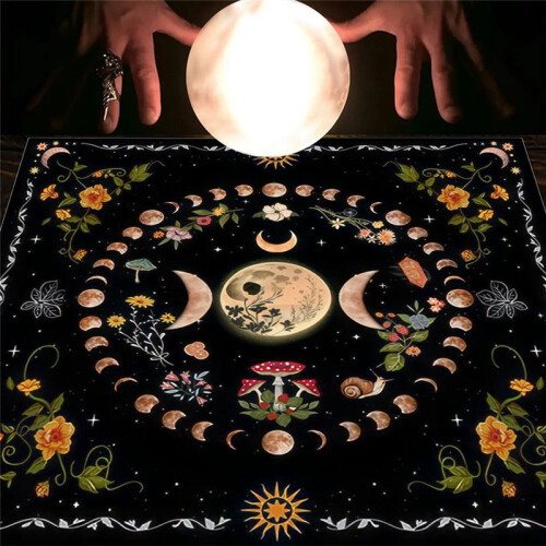 Tarot Card Tablecloth, Fortune Telling Card Mat, Board Game Cloth Mat, Board Game Decoration Tableclot E 1