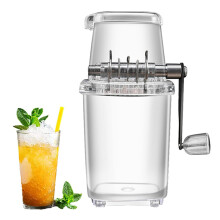 Manual Ice Crusher with Stainless Steel Blade for Frozen Drinks, Desserts, Home and Outdoor Use