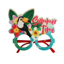 Summer Hawaiian Glasses Tropical Theme Party Decorations Coconut Tree Photo Glasses Frame,H