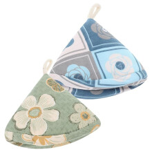 Potdekseldop Driehoekige Potdop Warmte-Isolatie Pothandvatafdekking Potoorafdekking Warmte-Isolatieafdekking, Blauw en Groen