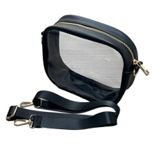 Doorzichtige Tas voor Stadionevenementen, Doorzichtige Crossbodytas, Transparante Tas voor Concerten, Festivals, Sport Zwart