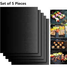 Safe Material Non-Stick BBQ Grill Mat, Heat-Resistant Outdoor Grill Accessory for Easy and Healthy Cooking, Durable Teflon Grill Mat for Gas,