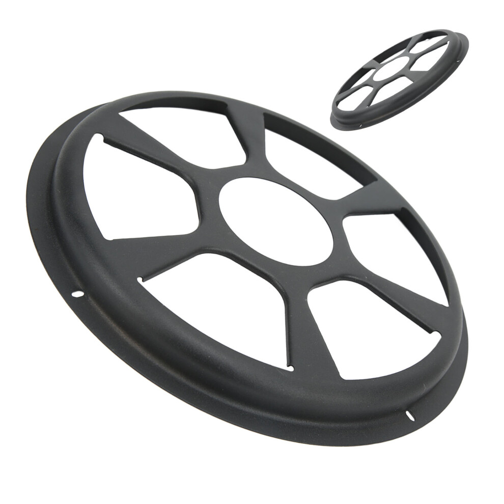 Car Door Speaker Cover 10In/25.4Cm Trim For Audio Protection Black 9471375094351