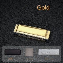 (10 Löcher, Gold) 10 Loch Blues Mundharmonika in C-Taste