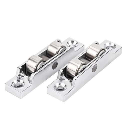77type Stainless Steel Double Flat Wheel 4Pack Pulley For Doors And Windows PushPull Window Ground Sliding Roller