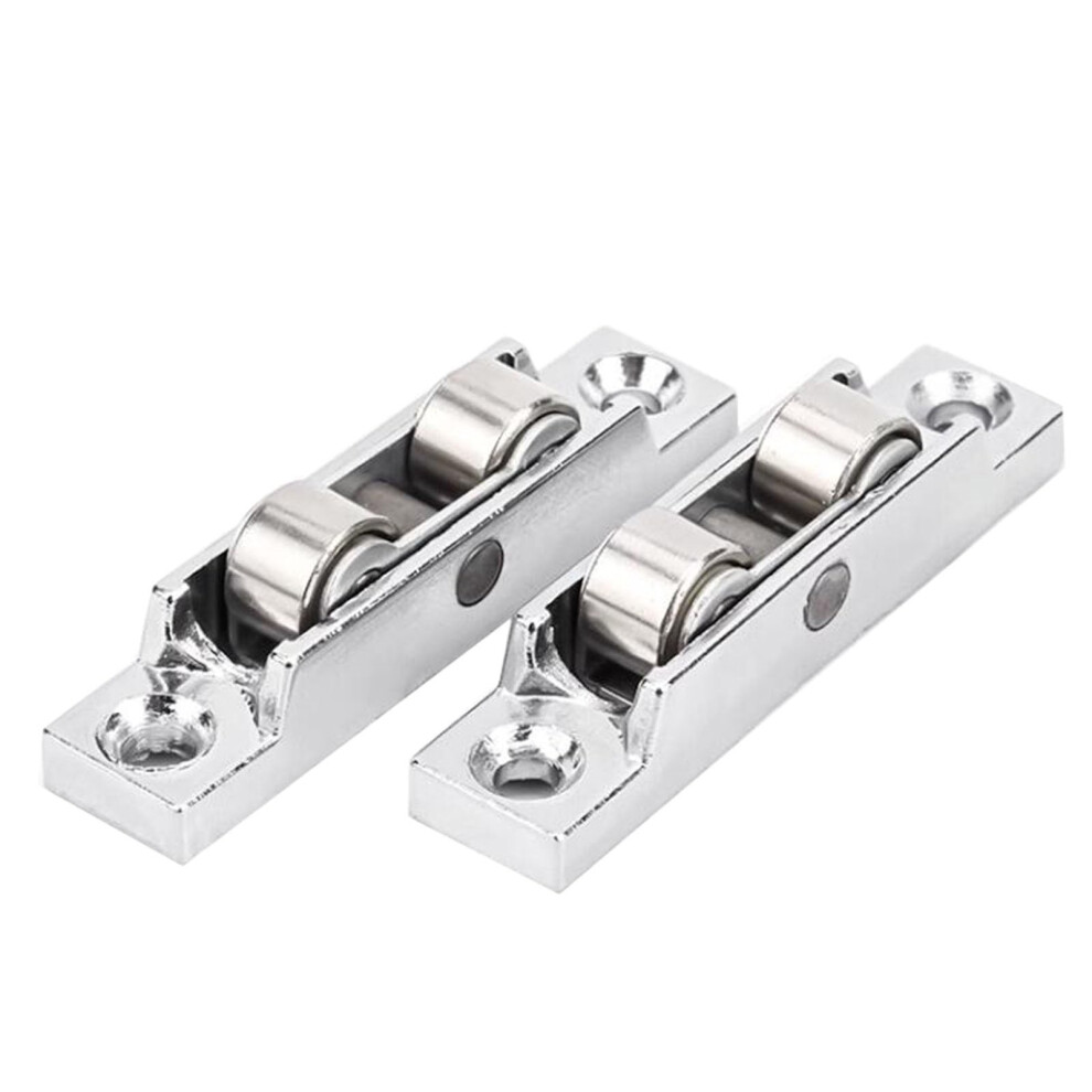 77Type Stainless Steel Double Flat Wheel 4Pack Pulley For Doors And Windows Pushpull Window Ground Sliding Roller 9382693109255