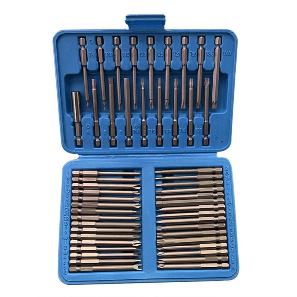 50 Piece Extended Reach 75Mm Security Screwdriver Bit Set With Star Hex Square Spanner Bits 9199774975728