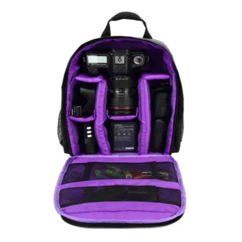 Camera Shoulder Bag For Dslr Waterproof Outdoor Multifunctional Video Equipment Case Purple 9347817403374