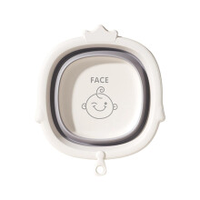 Infant Foldable Hygiene Basin for Sensitive Skin, Lightweight Baby Travel Washbasin with 3 Compartments for Newborn Care