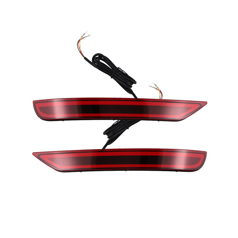 1 Pair Led Rear Bumper Reflector Tail Brake Signal Lamp For Forester 08-16 Light 6032654931069