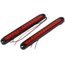 2Pcs 10 Inch 15 LED Trailer Truck RV Stop Tail Rear Brake Turn Light Bar Stop Rear Side Lights Waterproof (Red)