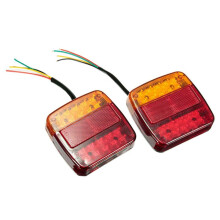 2Pcs 12V 26LED Waterproof Car Tail Light Towing Taillight for RV ATV Motorbike Brake Lamp Stop License Plate Reflector