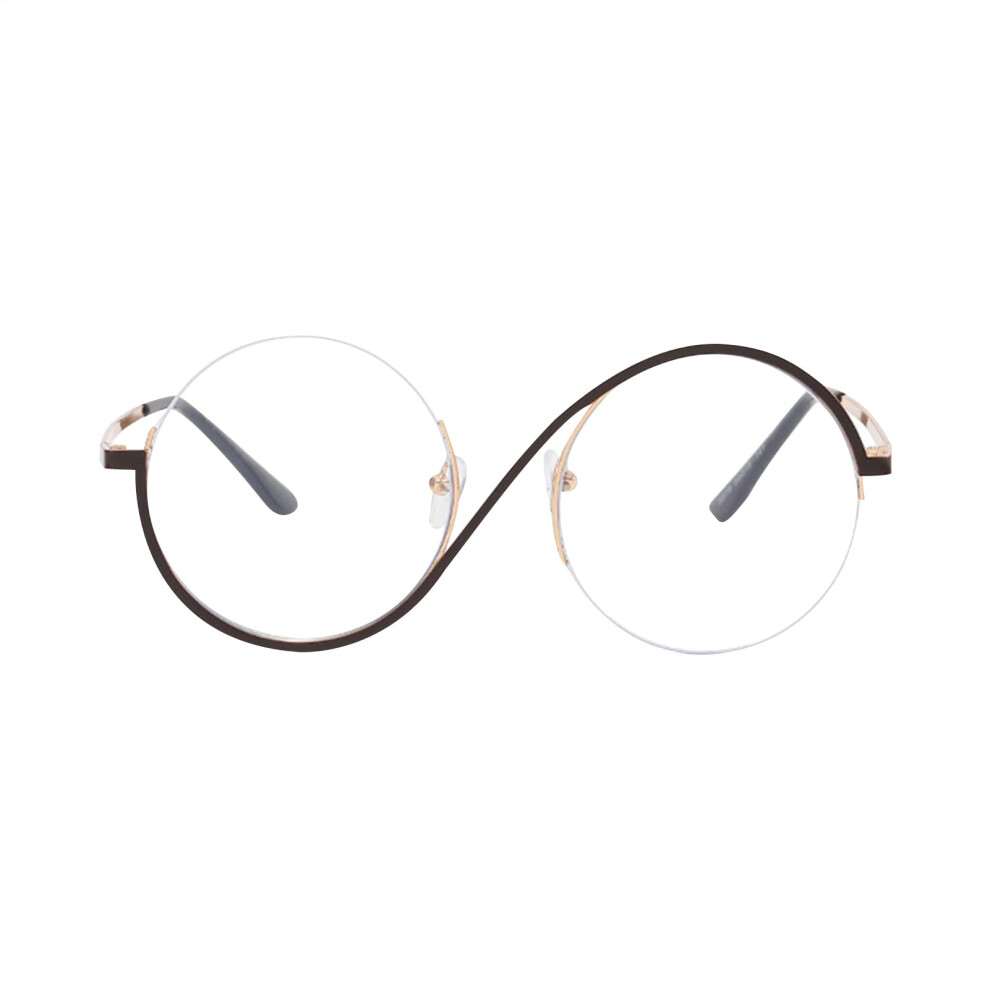 Blue Light Glasses HalfFrame AntiBlue Light Eyewear Retro Reading Glasses For Reading And Computer 5.51x2.17x1.77in