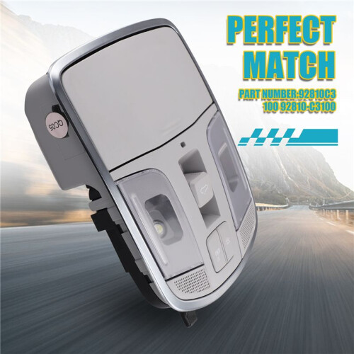 Car Ceiling Light Reading Light Assembly Front Overhead Light for  9th Generation Sonata 2015 92810-C3100 Gray 1