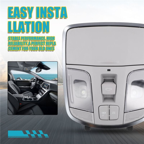 Car Ceiling Light Reading Light Assembly Front Overhead Light for  9th Generation Sonata 2015 92810-C3100 Gray 2