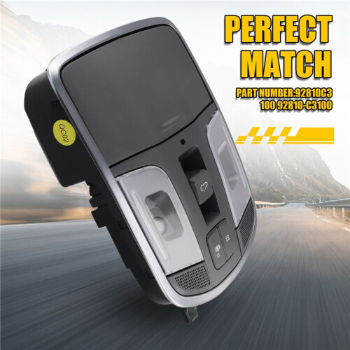 Car Ceiling Light Reading Light Assembly Front Overhead Light for  9th Generation Sonata 2015 92810-C3100 Black 1