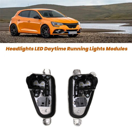 1Pair Front Headlights LED Modules 19623501 19623502 for  Megane Captur 2013-2019 Daytime Running Lights Source 1