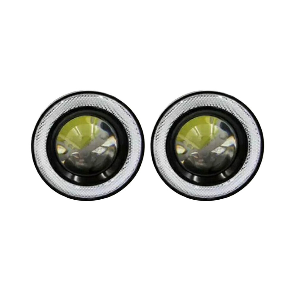 1 Pair 3.5 Inch Car Led Fog 12V With Cob Angel Eyes Ring Lens 30W High Brightness Cob Chip Light 6033957985056