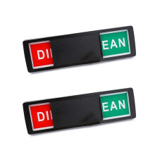 2X Clean Dirty Dishwasher Magnet - Easy to Read Non-Scratch Magnetic Indicator Sign Kitchen Organization Black