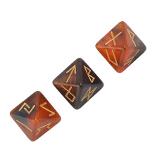 Premium Acrylic Rune Dice Set 8 Sided for Astrology Predictions