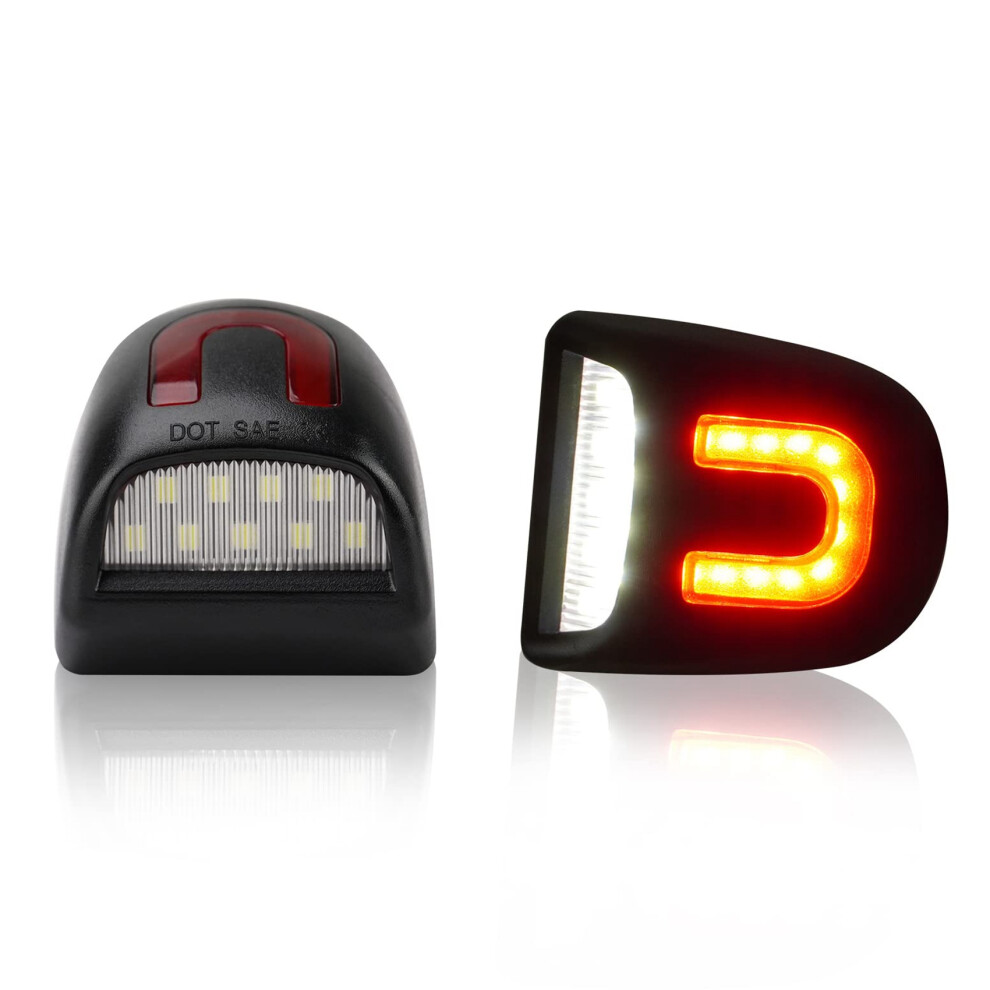 2Pcs U Tube Led License Plate Lights For Chevy For Silverado For -Sierra 1500 2500 Red 6031634423570