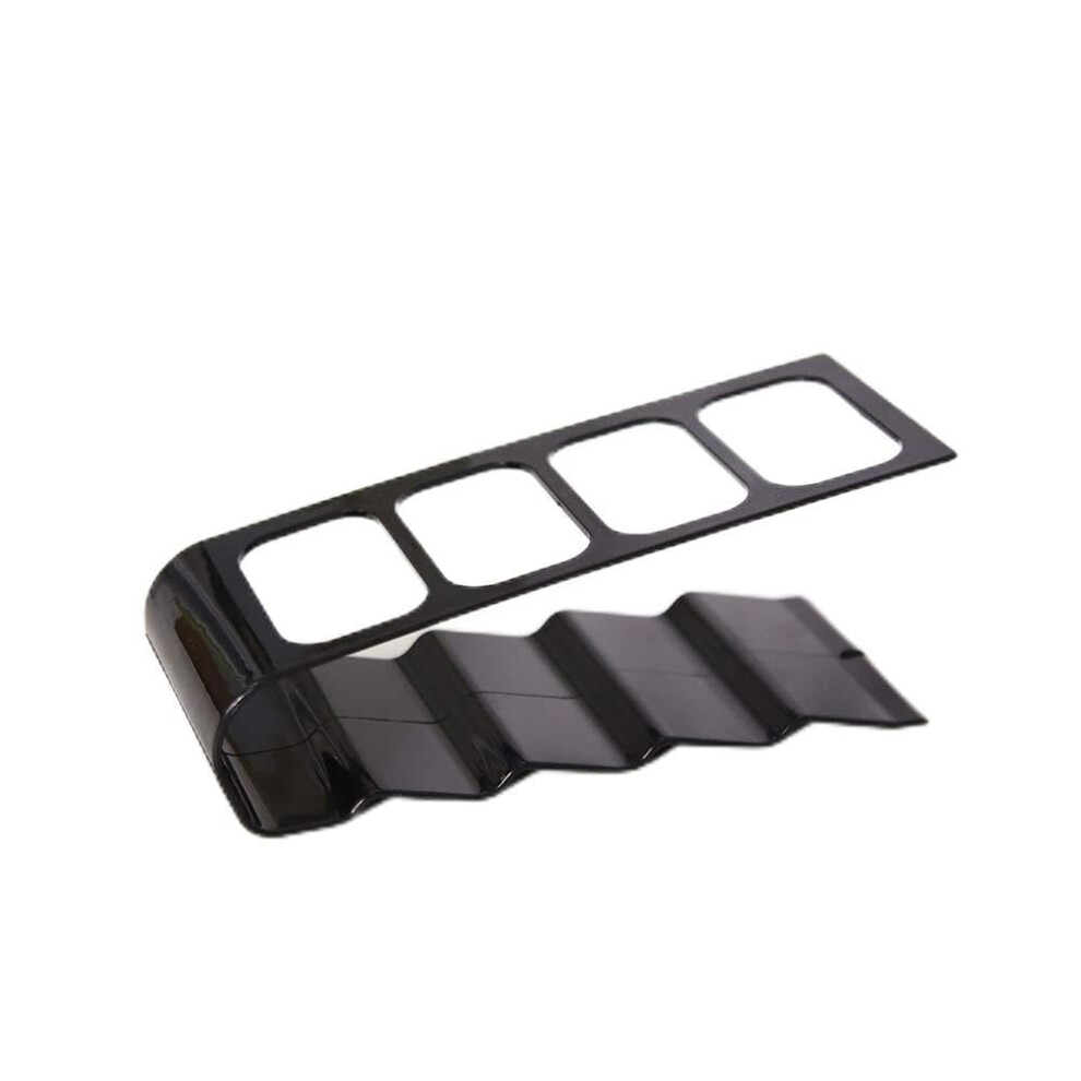 Remote Control Holder, 4Compartment Plastic Remote Organizer For Tv Dvd Vcr, Spacesaving Black 9199774977586