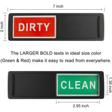 2X Clean Dirty Dishwasher Magnet - Easy to Read Non-Scratch Magnetic Indicator Sign Kitchen Organization Black