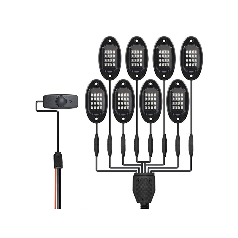 8 Pods Rgb Led Rock S Kit Underglow Multicolor Neon Pod With App Control For Truck Atv Utv Suv Light 6032810057589