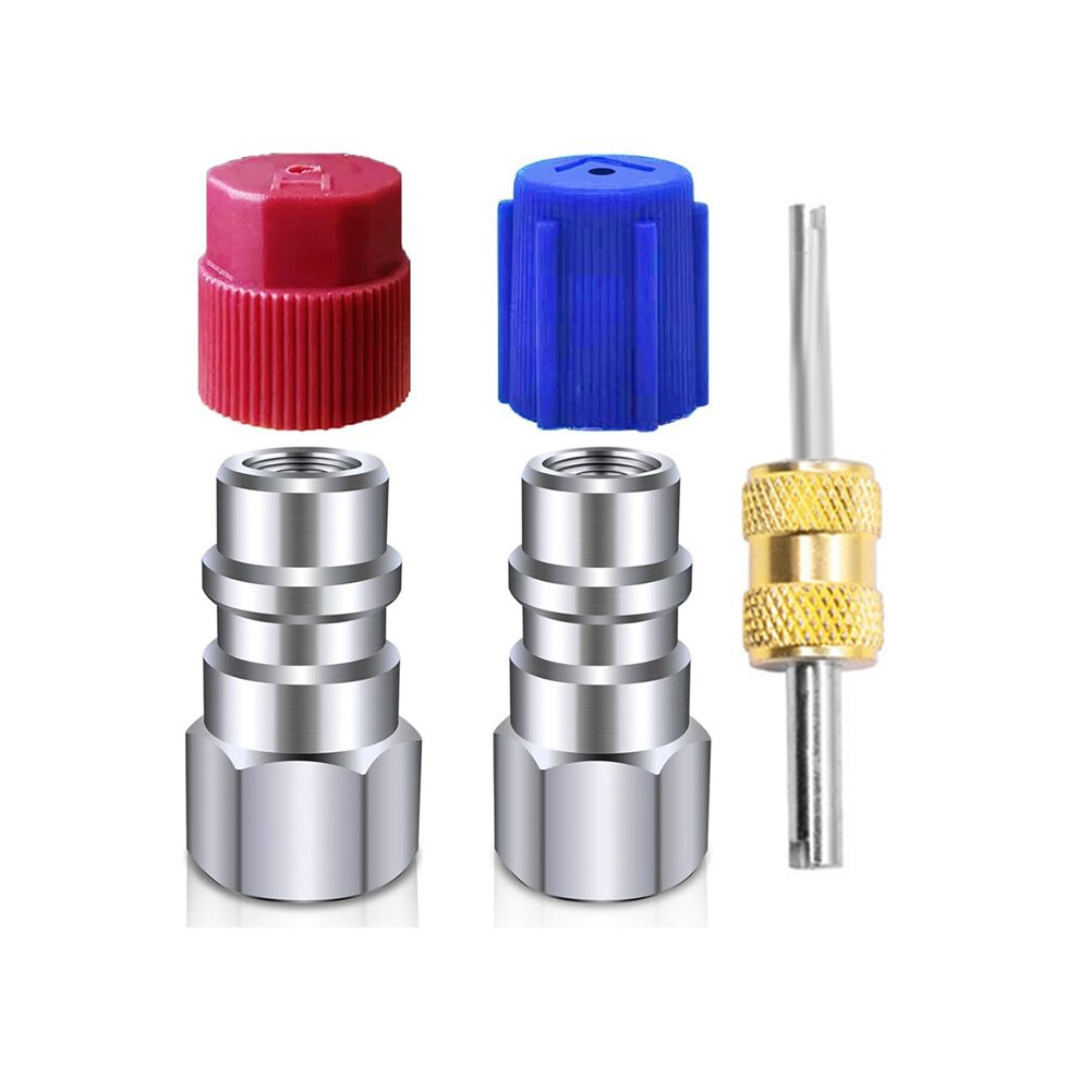 R12 To R134a Conversion Kit,Ac Retrofit Fitting Adapter Kit, 1/4Inch Female For Auto A/C Refrigerant System 4713401853132