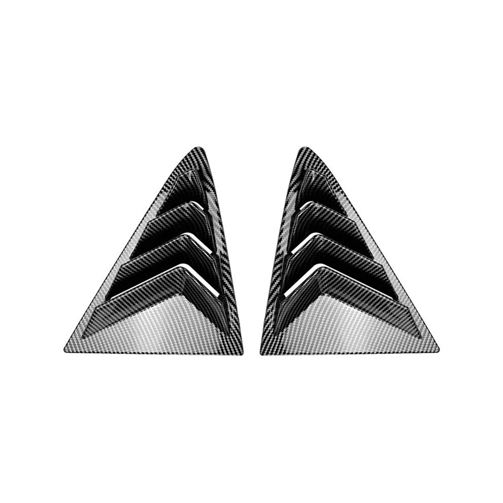 Car Rear Triangular Window Louvers Shutters Blinds Cover Trim For Fiesta Mk8 2018+ Carbon Fiber 6031041077632