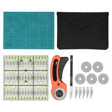 Selbstheilende Schneidematte zum Nähen, rutschfeste, doppelseitige Bastel-Drehmatte aus robustem Material, ergonomischer Griff, Quiltwerkzeug für